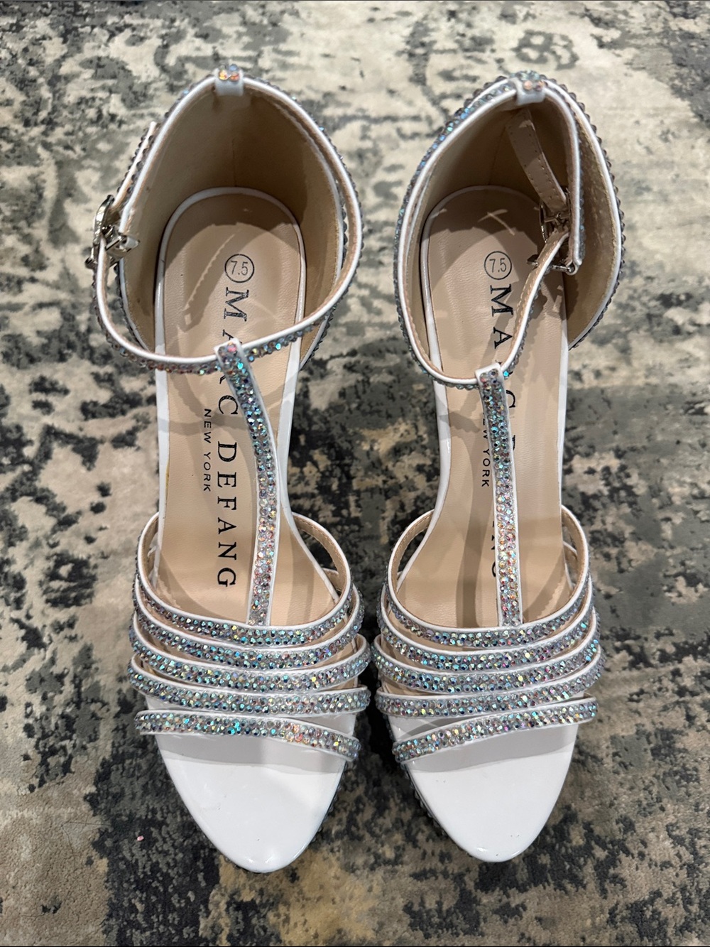 Marc Defang Custom Swarovski Crystal Platform Heels - Picture 2 of 5